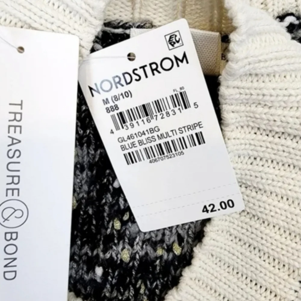 Treasure & Bond Blue Bliss Stripe Long Sleeve Sweater